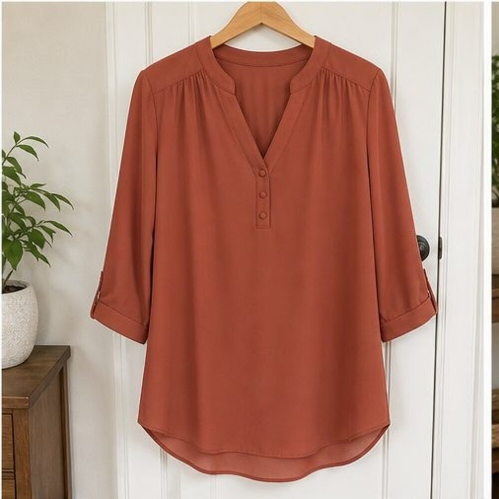 Rust Tunic Blouse